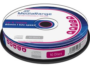 CD-R MediaRange 80' 700MB 52x Cake Box x 10 MR214